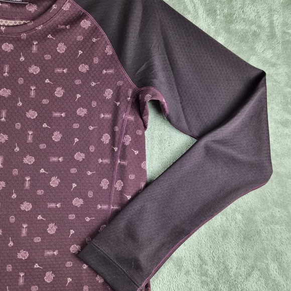 Patagonia Top Womens Small Burgundy Patterned Capalene Midweight Base Layer - Picture 7 of 13